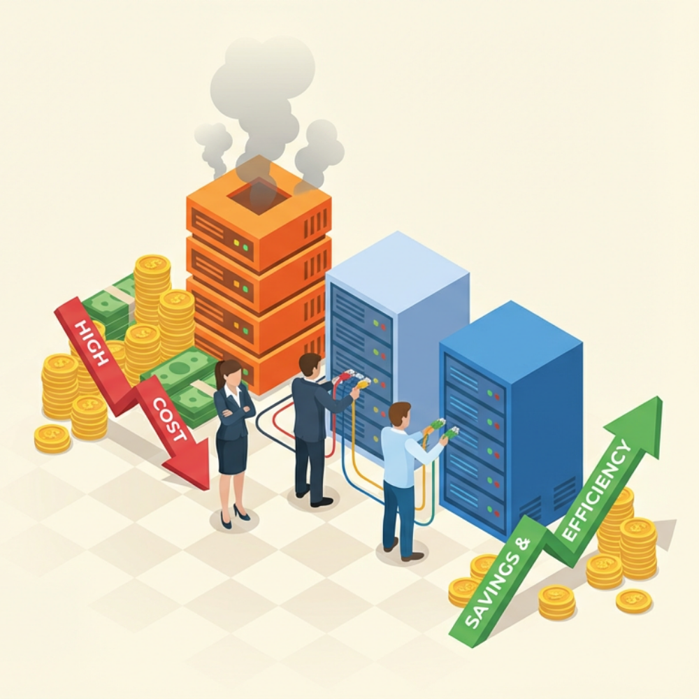 サーバーコスト削減のイメージ